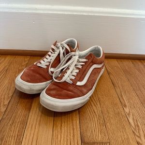 Rust colored suede vans